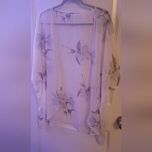 Floral Sheer Kimono/ Cover Up OS